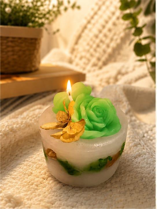 Vela Rosa Verde — Cálida Luz